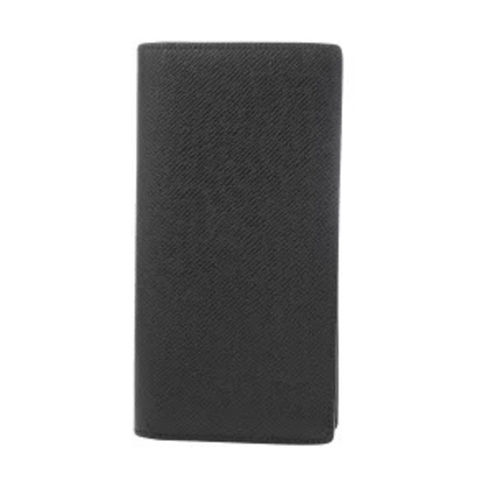 Louis Vuitton Taiga Portefeuille Brazza Noir Black Long Wallet